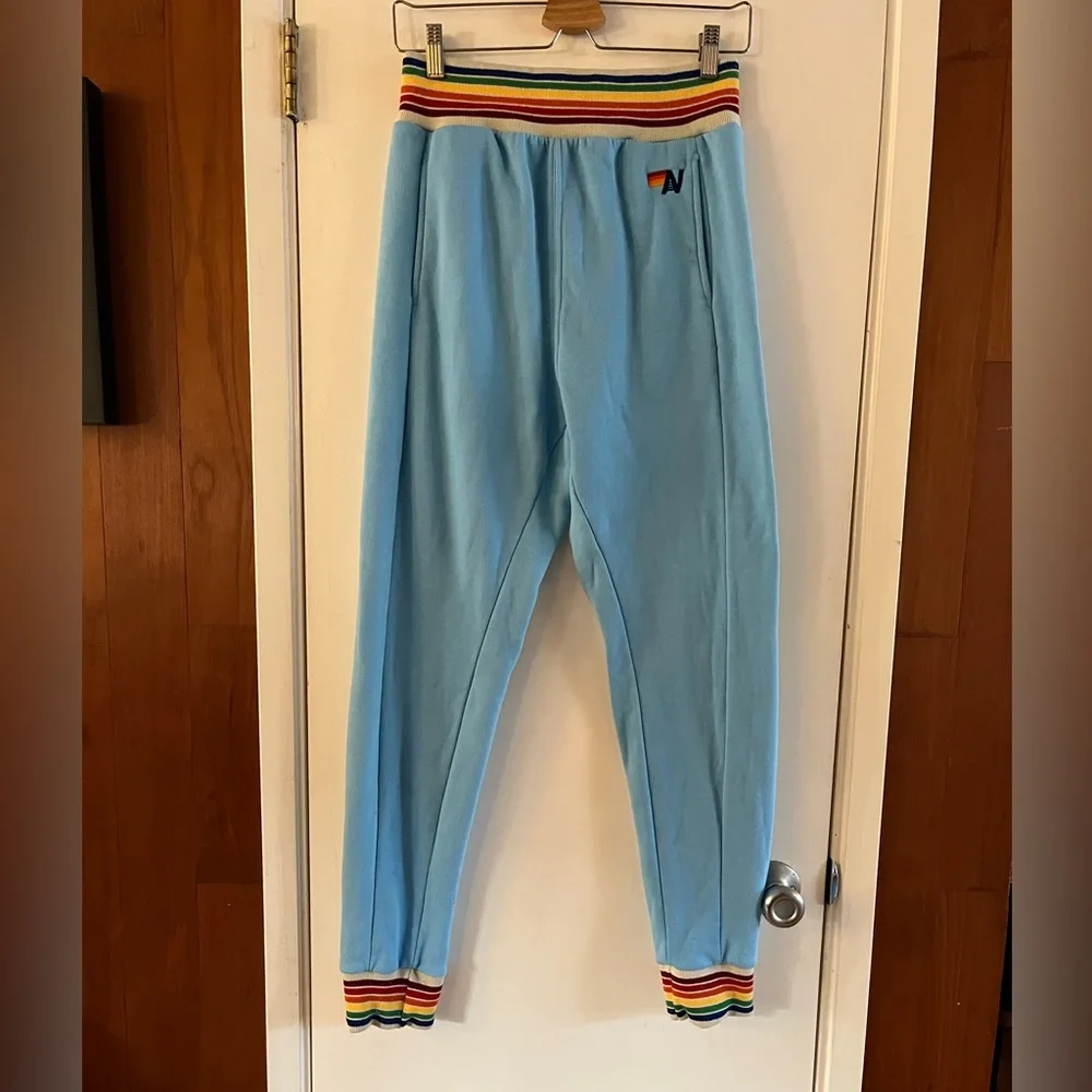 Aviator Nation Rainbow Rib Sweatpants - Picture 1 of 4